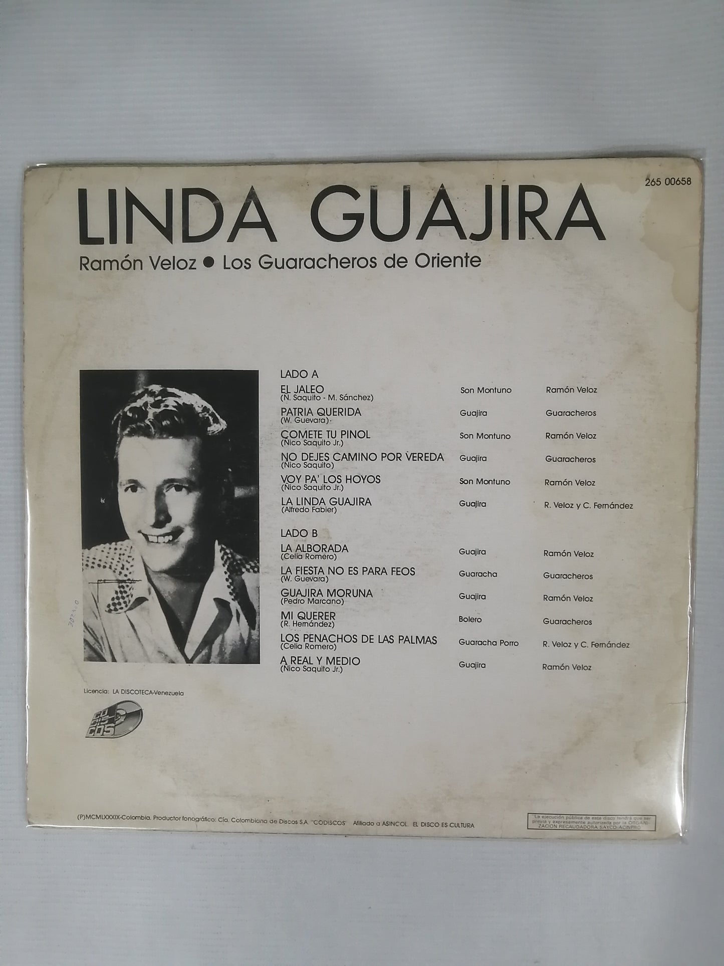 LP RAMÓN VELOZ Y LOS GUARACHEROS DE ORIENTE - LINDA GUAJIRA