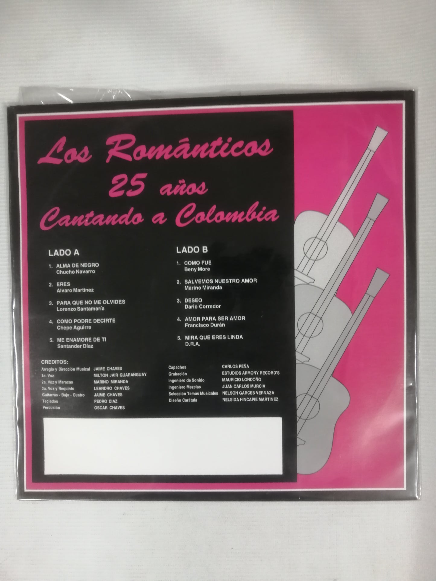 LP TRIO LOS ROMÁNTICOS - 25 AÑOS CANTANDO A COLOMBIA