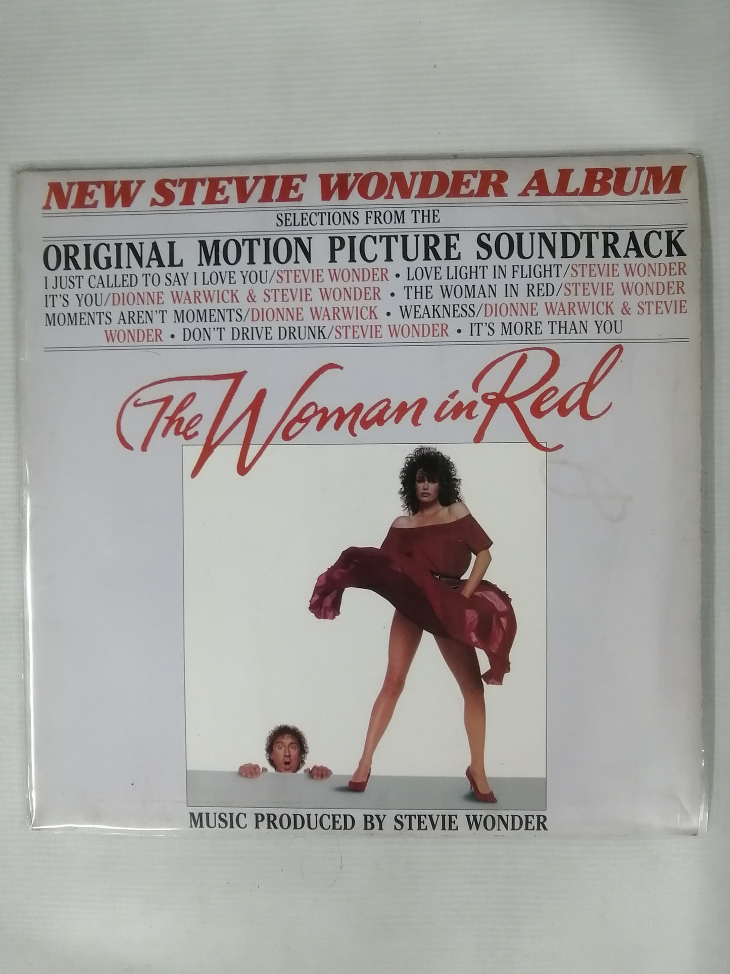 LP STEVIE WONDER - THE WOMAN IN RED - NEW STEVIE WONDER ALBUM - ORIGINAL MOTION PICTURE SOUNDTRACK