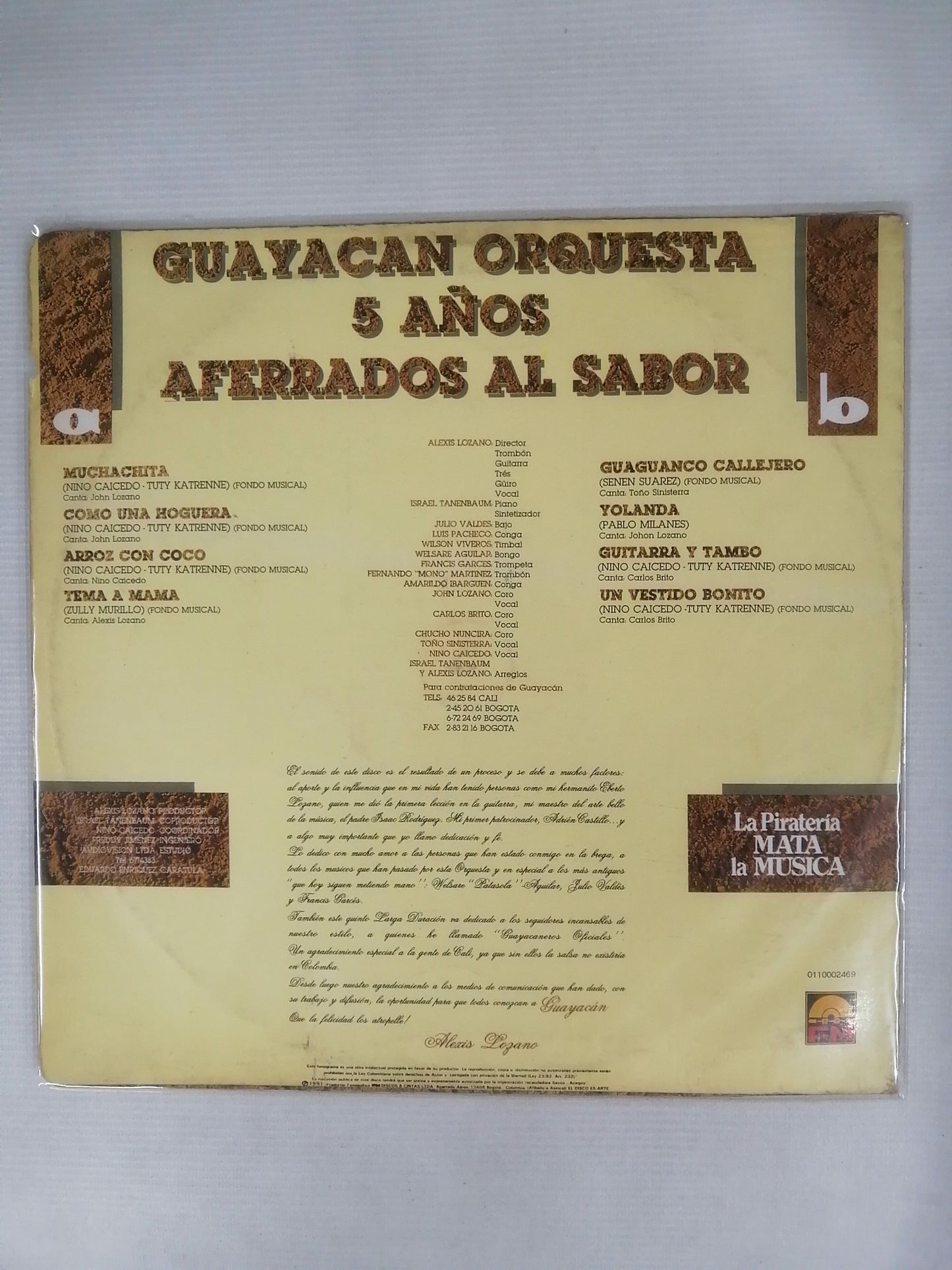 LP GUAYACAN ORQUESTA - 5 AÑOS AFERRADOS AL SABOR