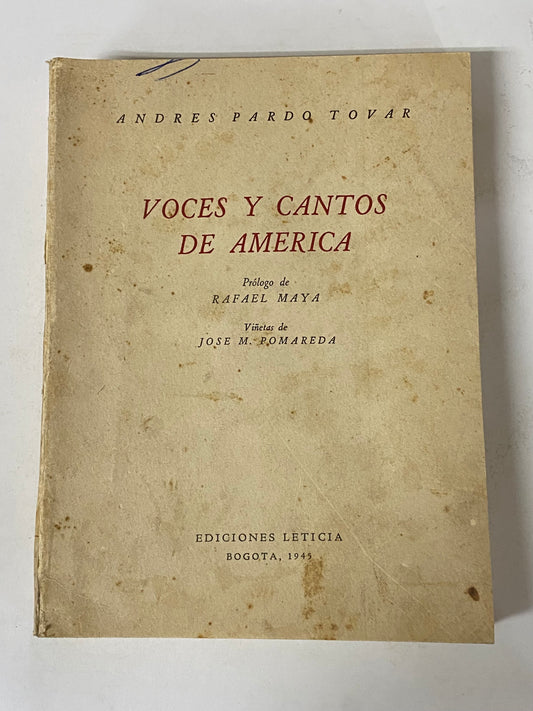 VOCES Y CANTOS DE AMERICA- ANDRES PARDO TOVAR