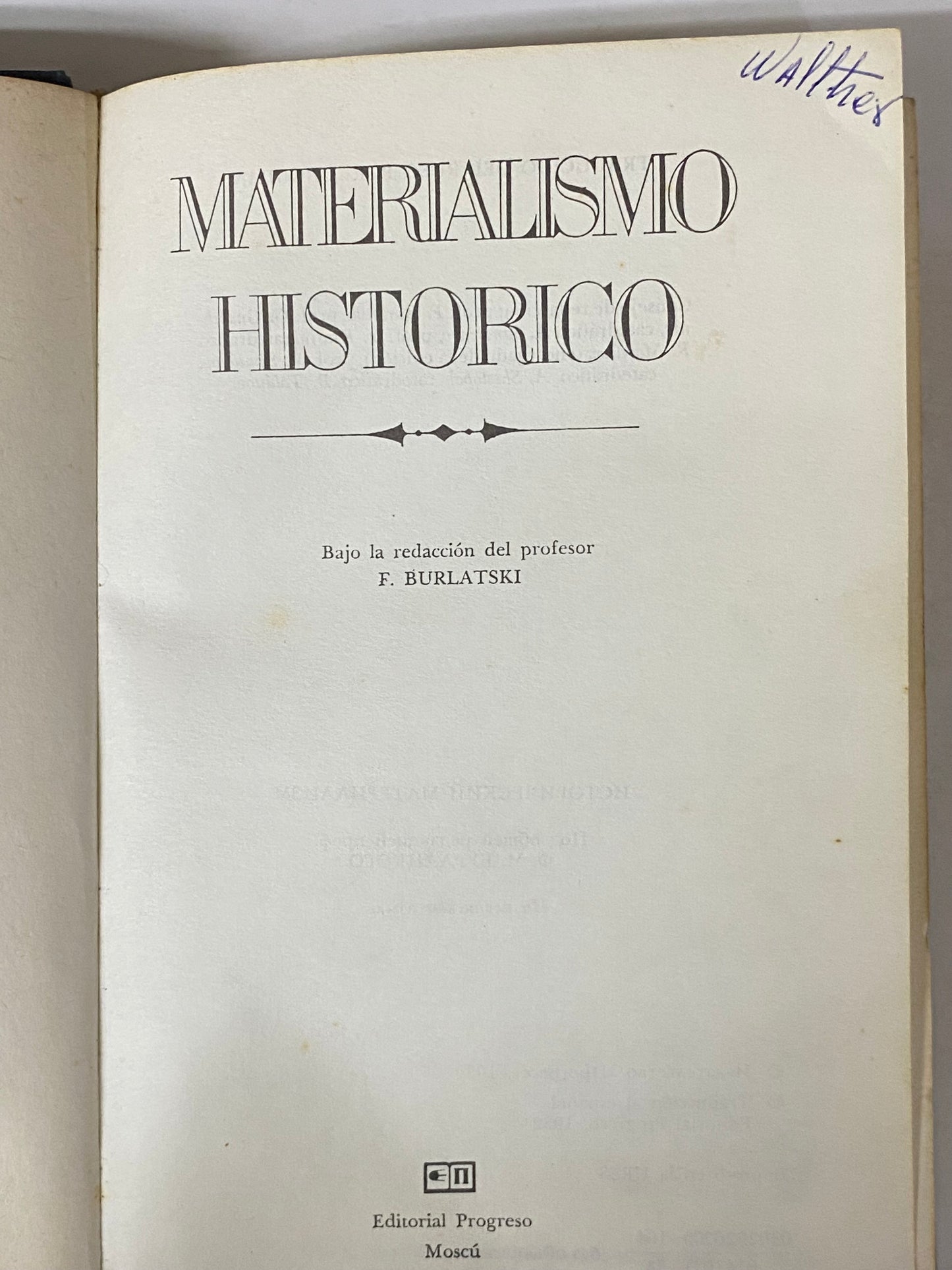 MANIFIESTO HISTORICO- F. BURLATSKI