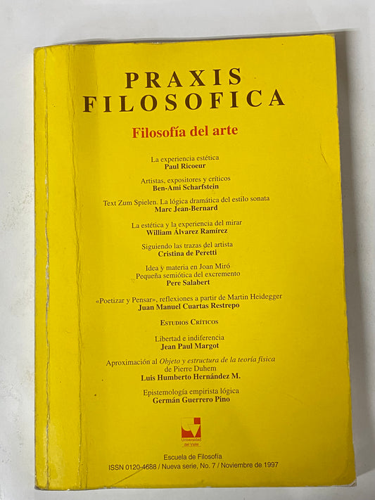 PRAXIS FILOSOFICA FILOSOFIA DEL ARTE- VARIOS AUTORES