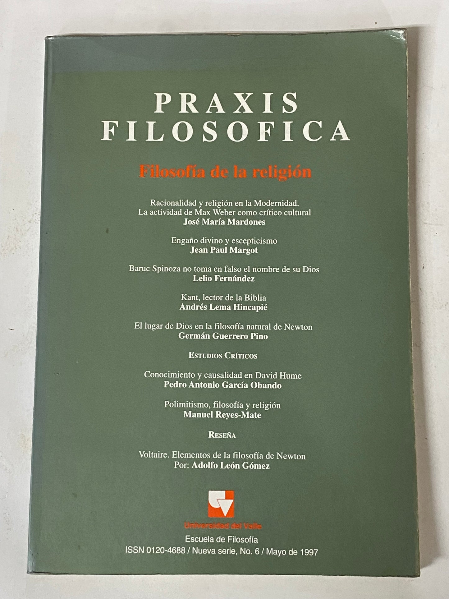 PRAXIS FILOSOFICA FILOSOFIA DE LA RELIGION- VARIOS AUTORES