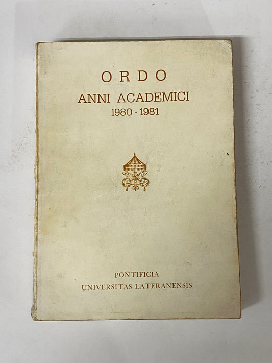 ORDO ANNI ACADEMICI 1980-1091